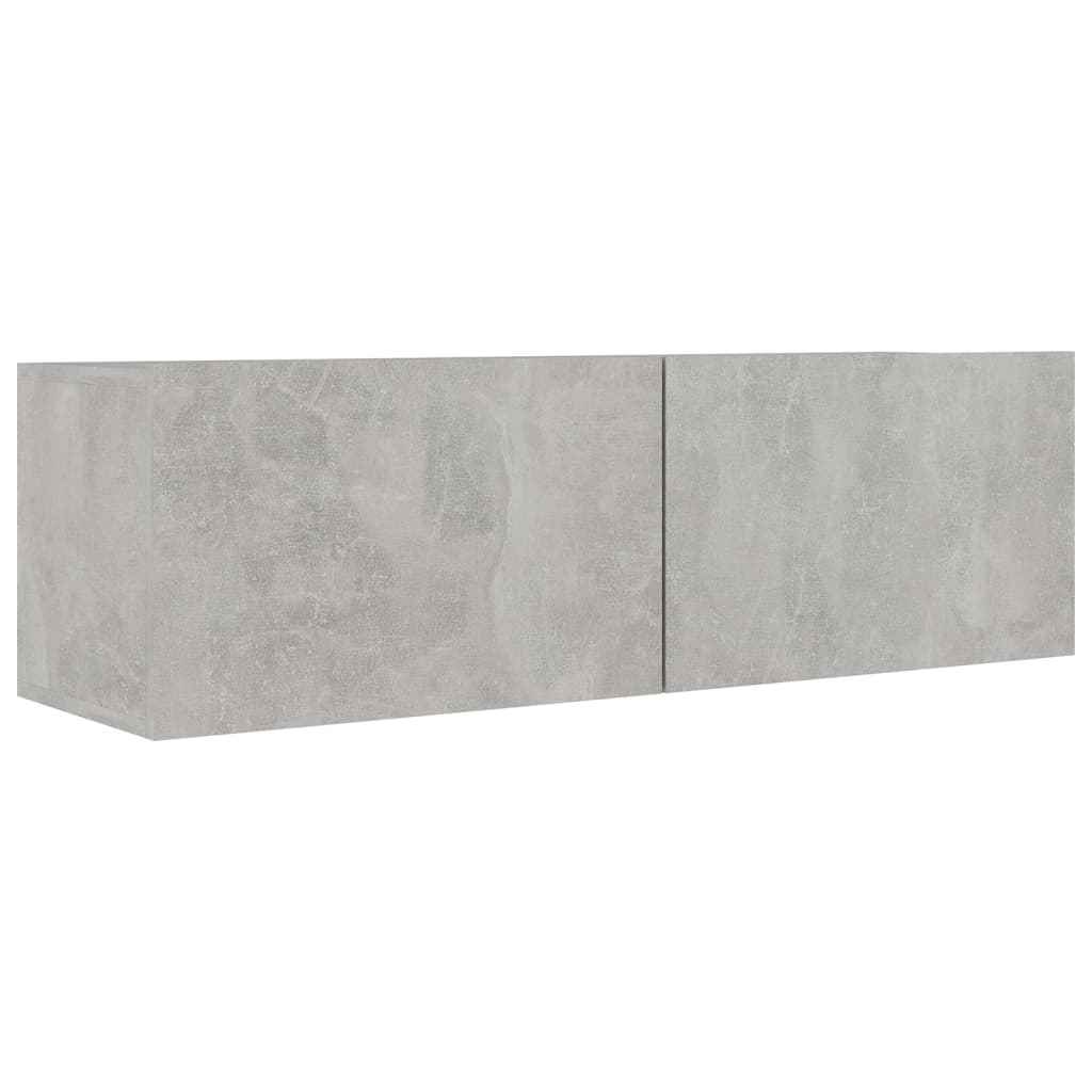 Tv Cabinets 4 Pcs Concrete Grey 100X30X30 Cm Engineered Wood