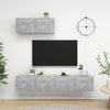 Tv Cabinets 3 Pcs Concrete Grey Engineered Wood