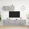 Tv Cabinets 3 Pcs Concrete Grey Engineered Wood