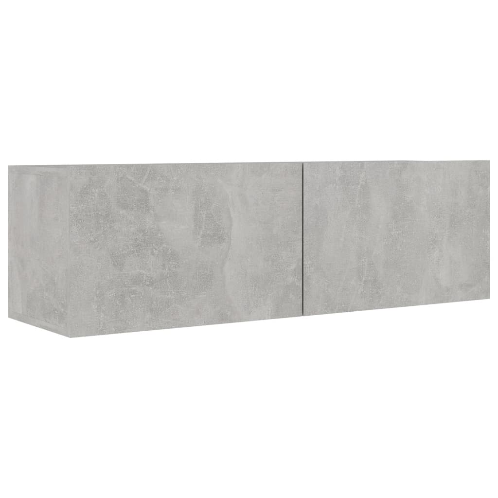 4 Piece Tv Cabinet Set Concrete Grey Engineered Wood