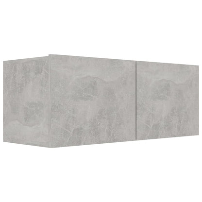 4 Piece Tv Cabinet Set Concrete Grey Engineered Wood