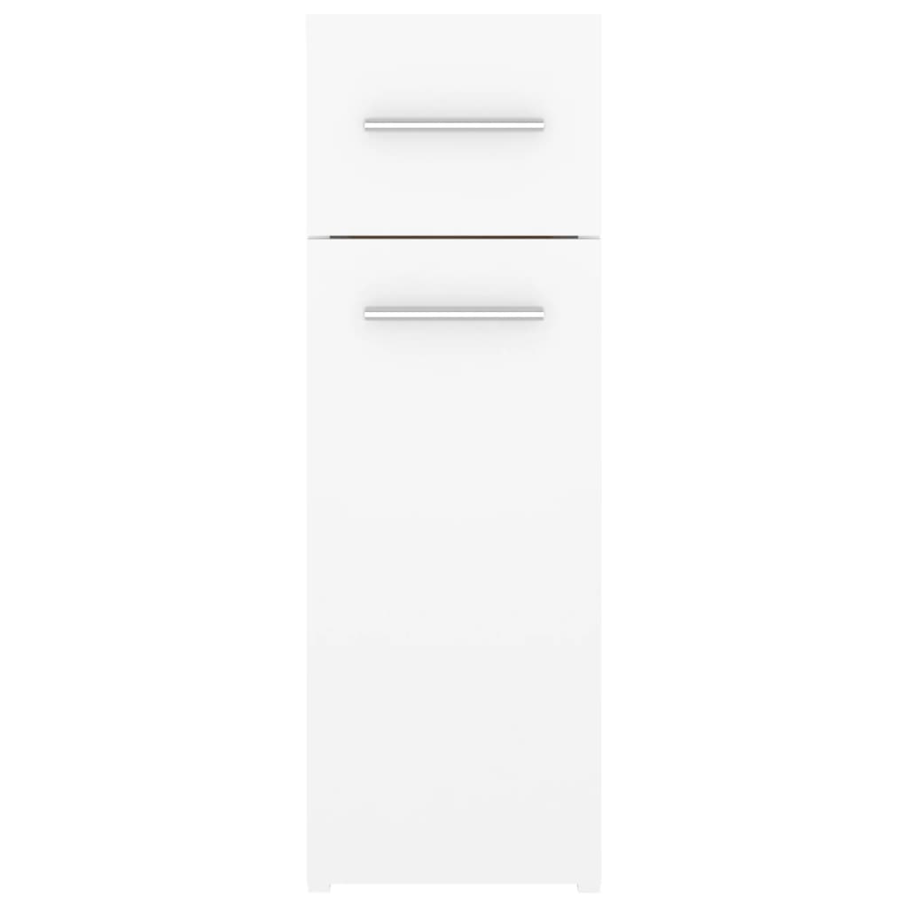 Apothecary Cabinet White 20X45.5X60 Cm Engineered Wood