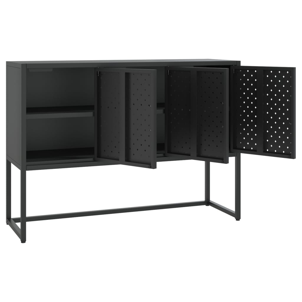 Sideboard Black 105X35X75 Cm Steel