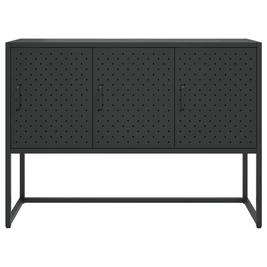 Sideboard Black 105X35X75 Cm Steel