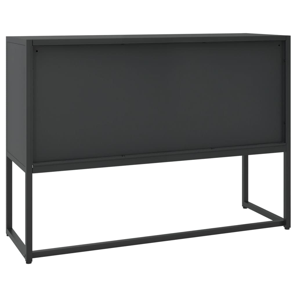 Sideboard Black 105X35X75 Cm Steel