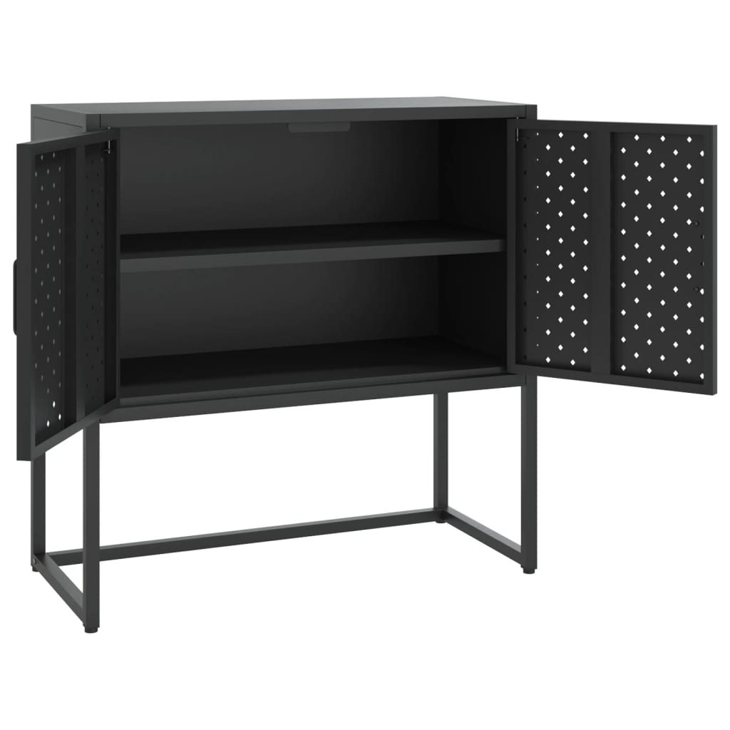 Sideboard Black 75X35X75 Cm Steel