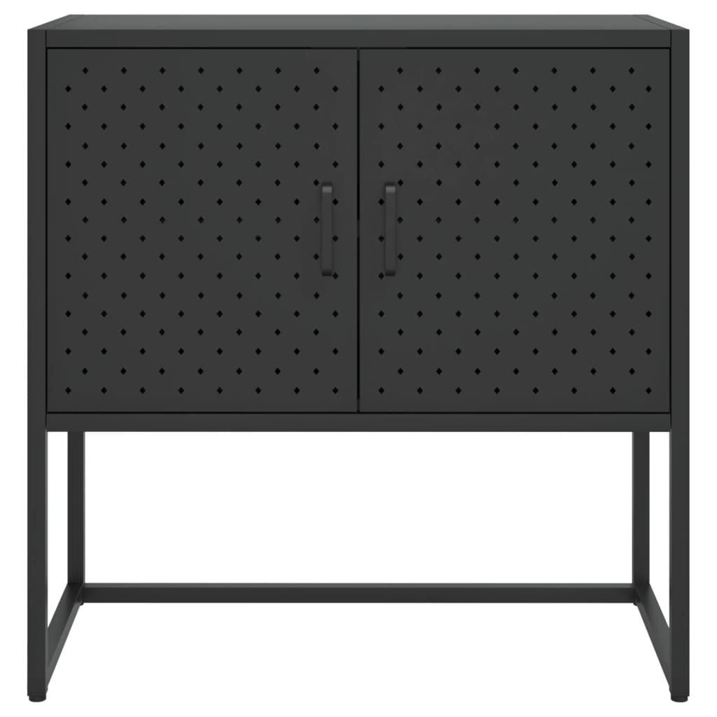 Sideboard Black 75X35X75 Cm Steel