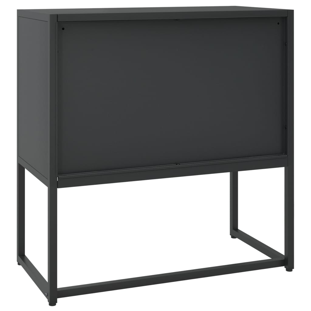 Sideboard Black 75X35X75 Cm Steel