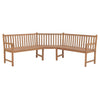 Garden Corner Bench 185X185X90 Cm Solid Teak Wood