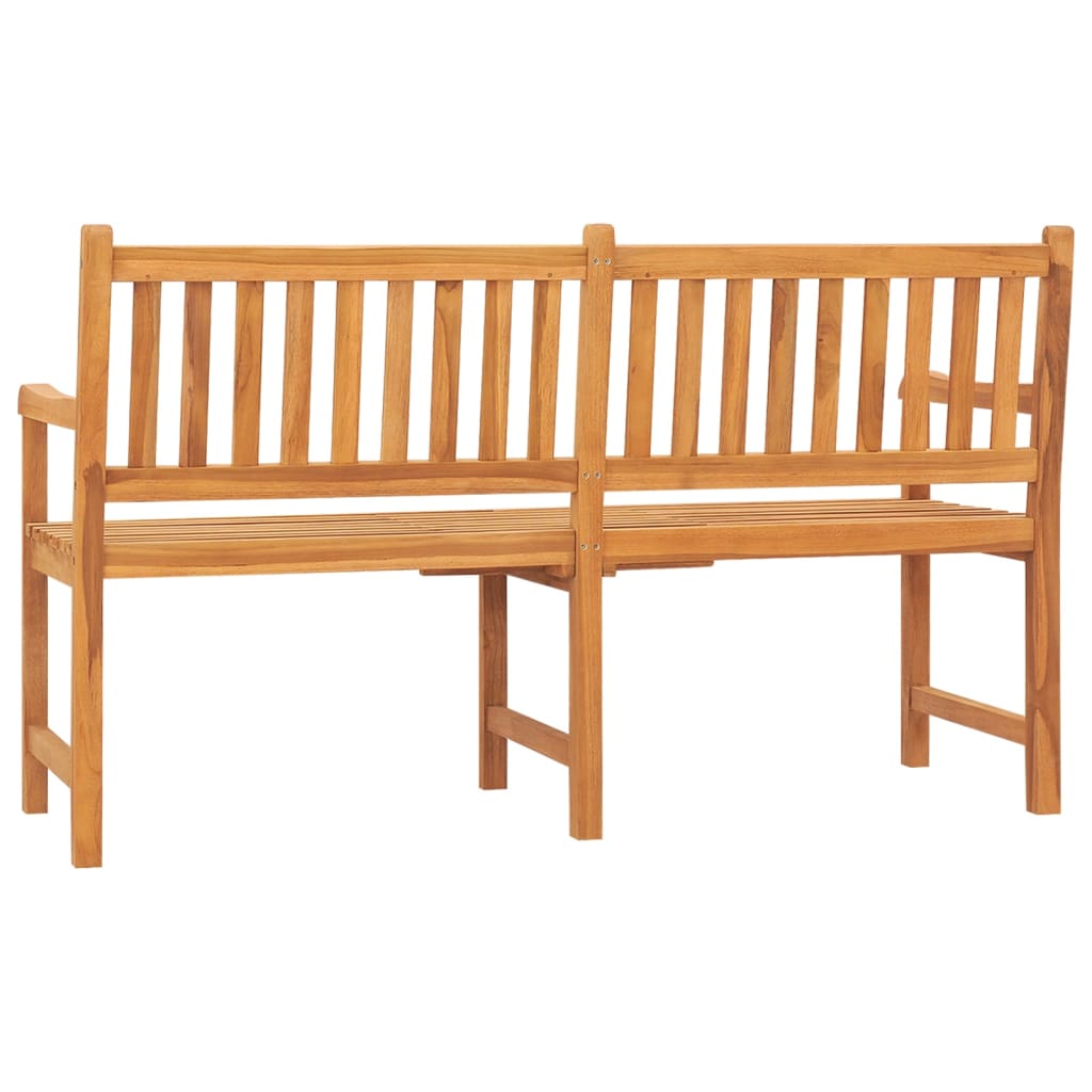 3-Seater Garden Bench With Table 150 Cm Solid Teak Wood