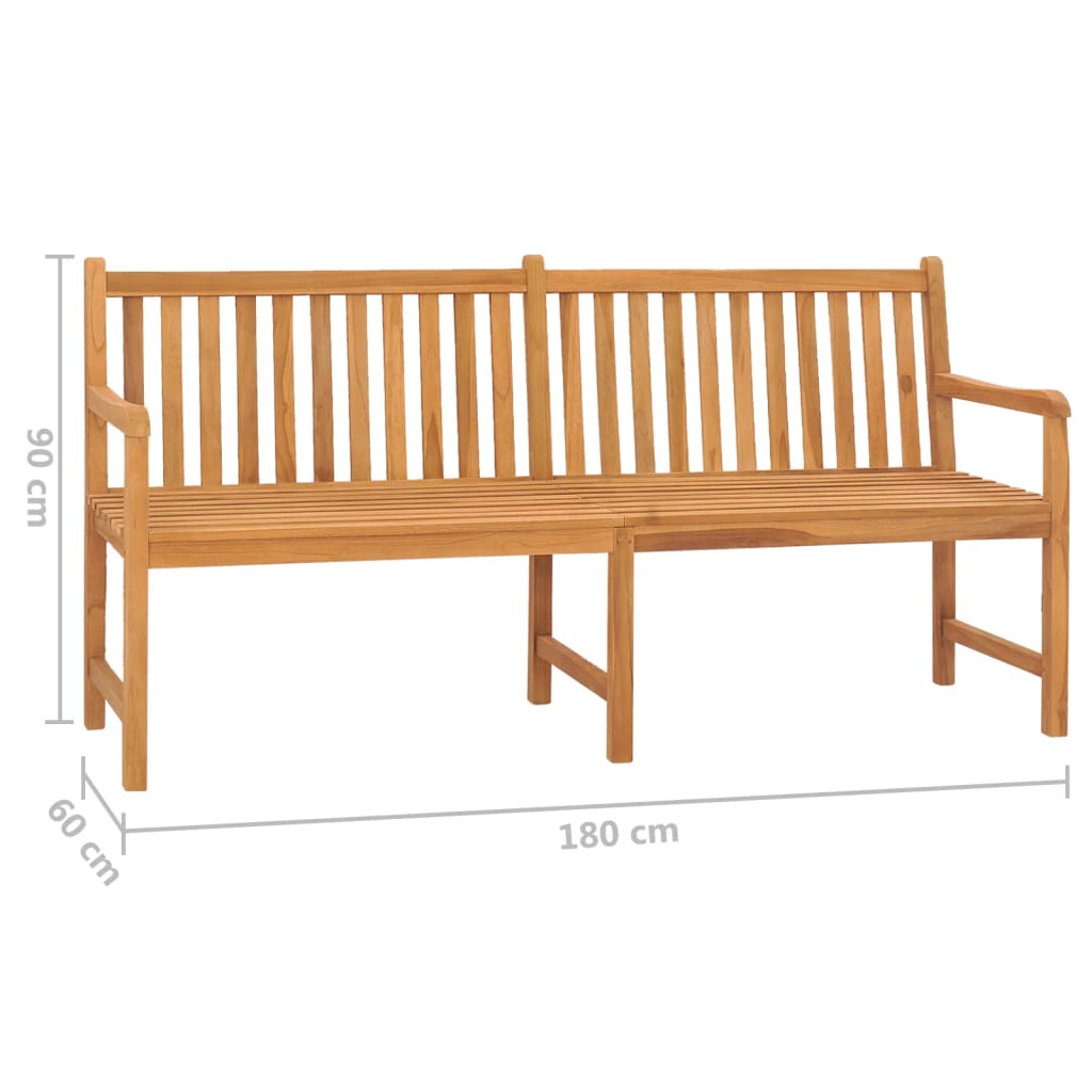 Garden Bench 180 Cm Solid Teak Wood