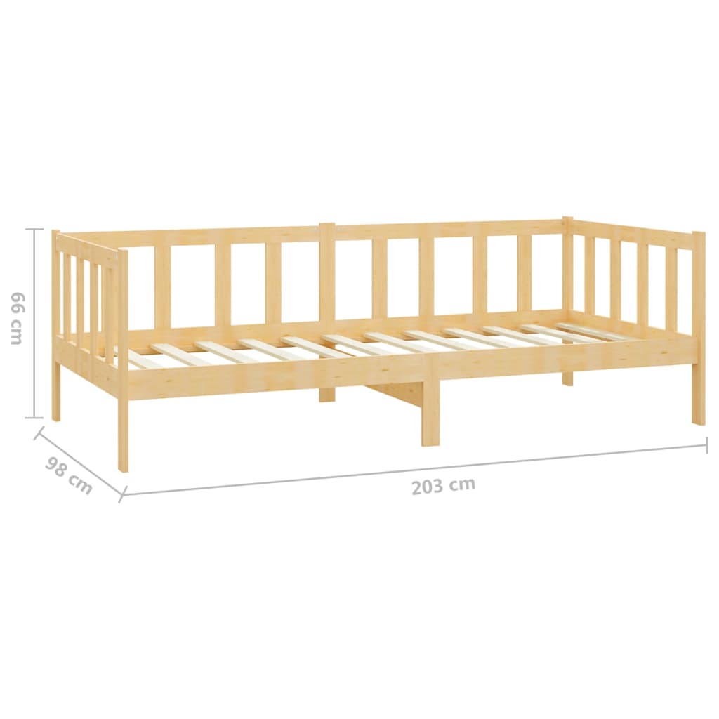 Day Bed Solid Pinewood 90X200 Cm