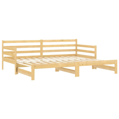 Pull-Out Day Bed Solid Pinewood 2X