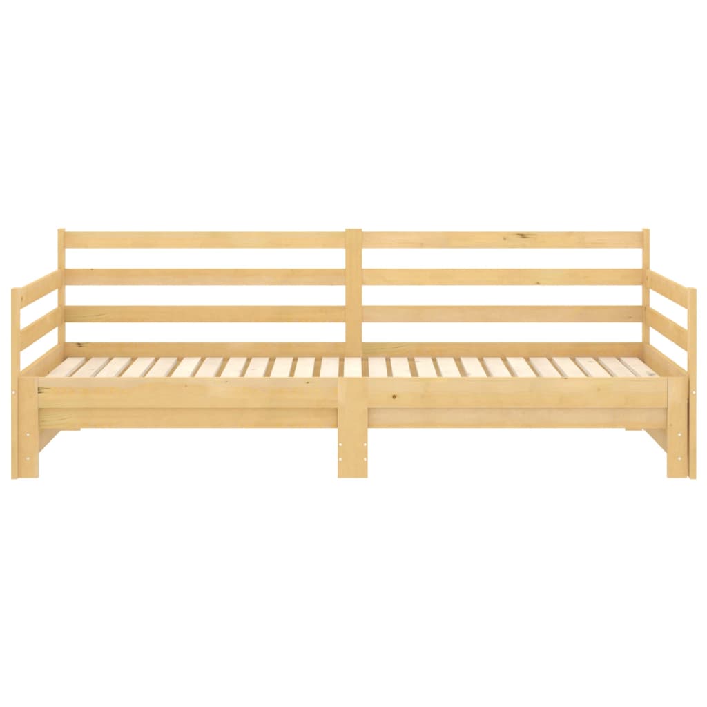 Pull-Out Day Bed Solid Pinewood 2X
