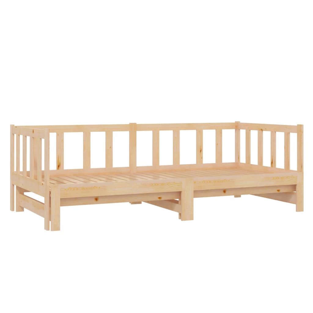 Pull-Out Day Bed Solid Pinewood 2X