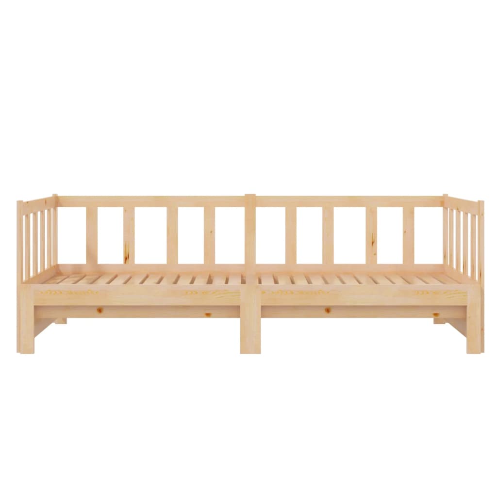 Pull-Out Day Bed Solid Pinewood 2X