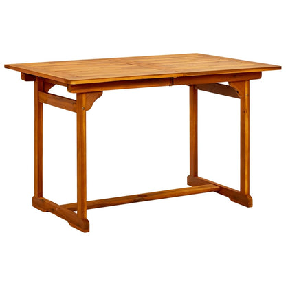 Garden Dining Table (120-170)X80X75 Cm Solid Acacia Wood
