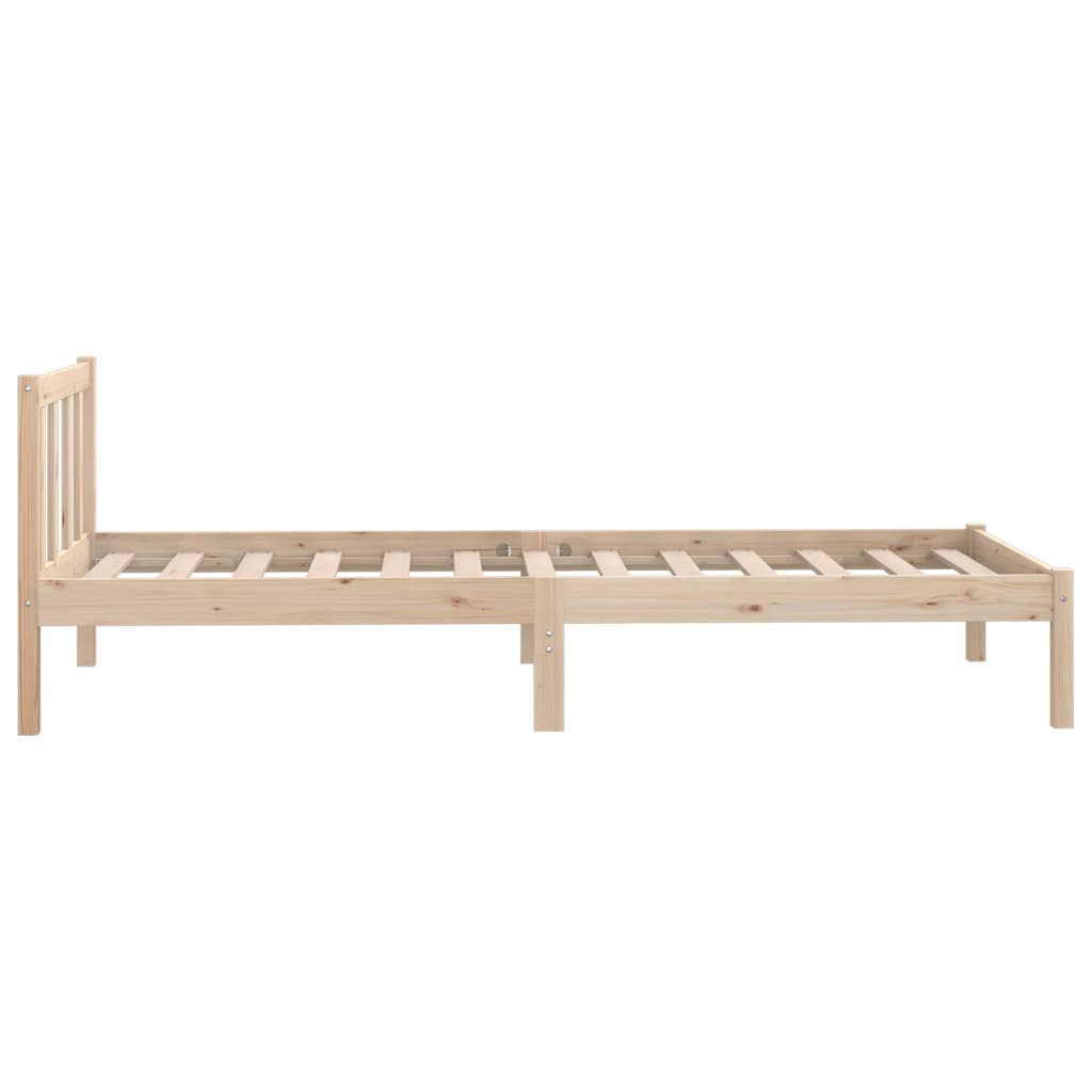 Bed Frame Solid Pinewood 90X200 Cm