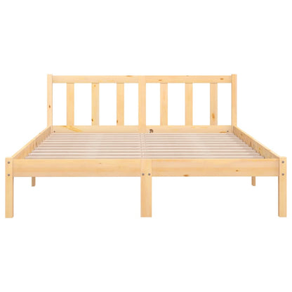 Bed Frame Solid Pinewood 120X200 Cm