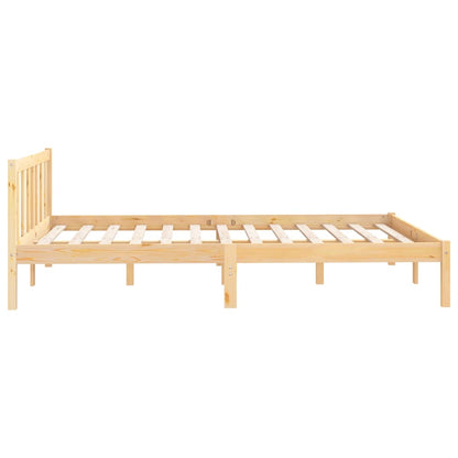 Bed Frame Solid Pinewood 120X200 Cm