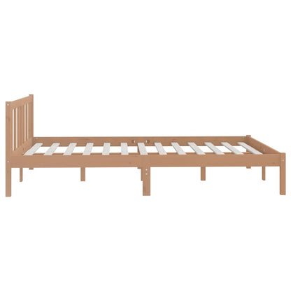 Bed Frame Honey Brown Solid Pinewood 140X200 Cm