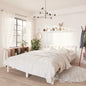 Bed Frame White Solid Wood Pine 150X200 Cm King Size