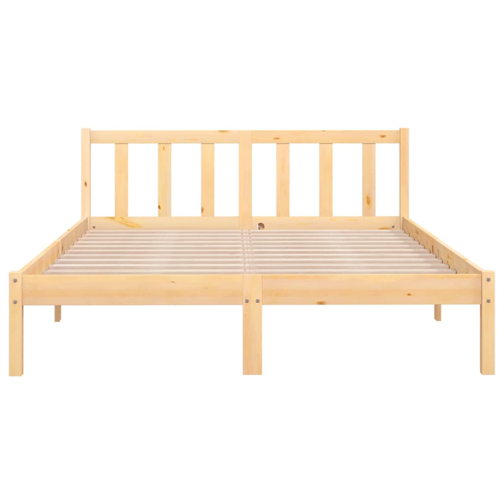 Bed Frame Solid Pinewood 160X200 Cm