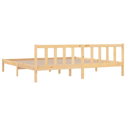 Bed Frame Solid Wood Pine 180X200 Cm Super King Size