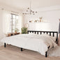 Bed Frame Black Solid Wood Pine 180X200 Cm Super King Size