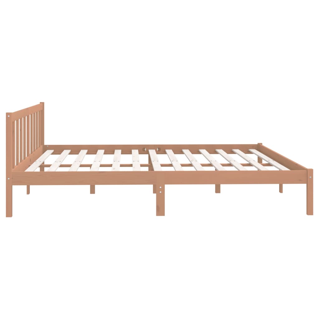 Bed Frame Honey Brown Solid Pinewood 200X200 Cm