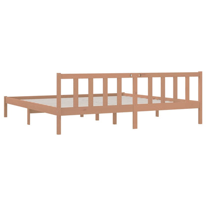 Bed Frame Honey Brown Solid Pinewood 200X200 Cm