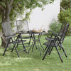 Folding Garden Chairs 4 Pcs Expanded Metal Mesh Anthracite