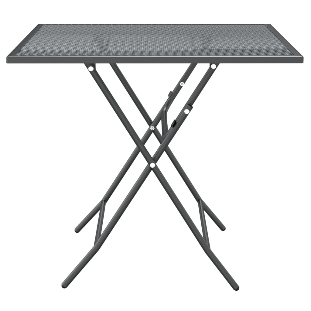 Garden Table 80X80X72 Cm Expanded Metal Mesh Anthracite