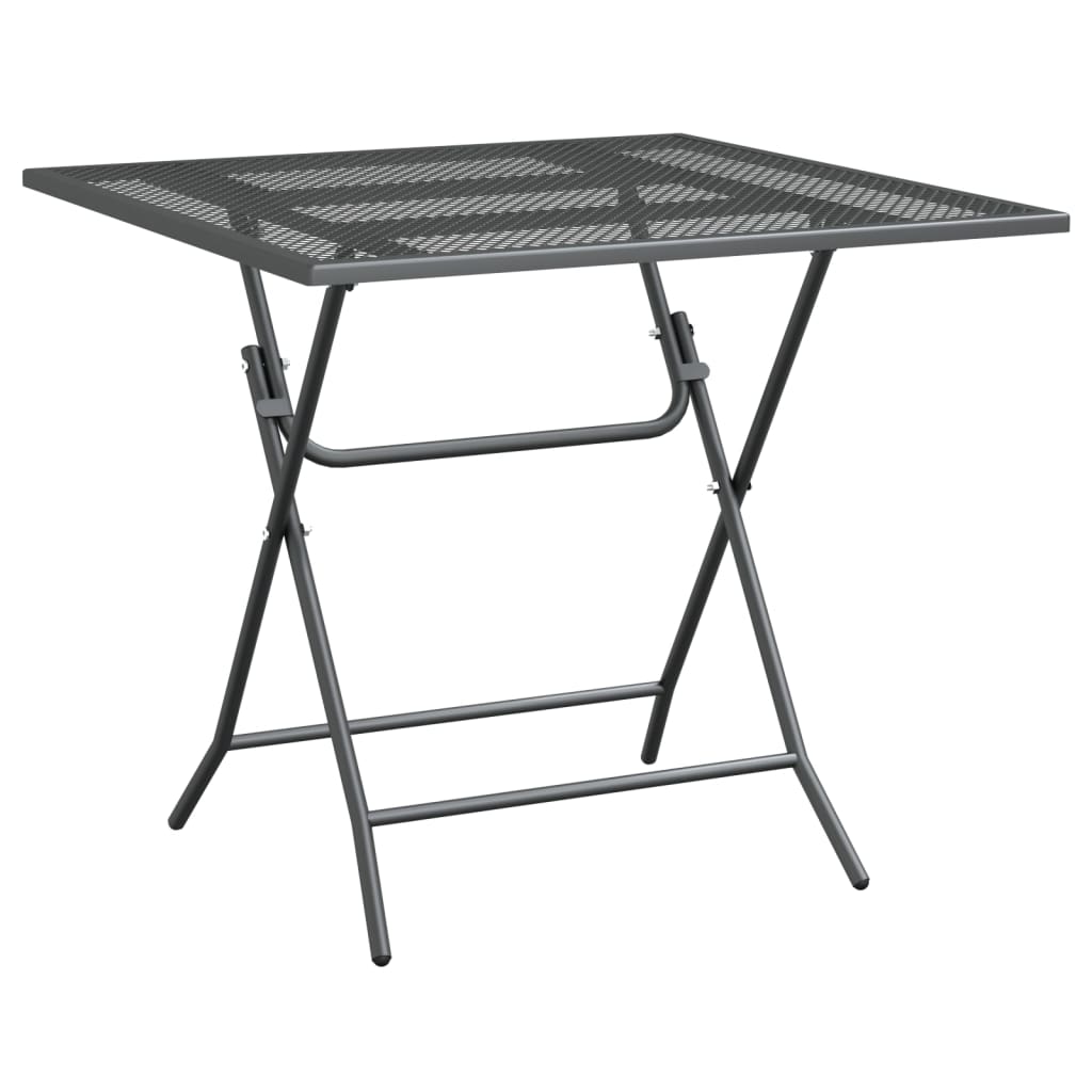 Garden Table 80X80X72 Cm Expanded Metal Mesh Anthracite
