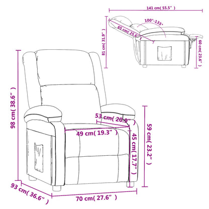 Recliner Chair Black Faux Leather