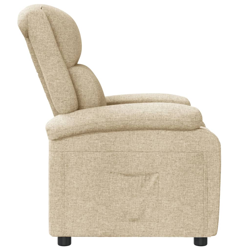 Recliner Chair Cream Fabric