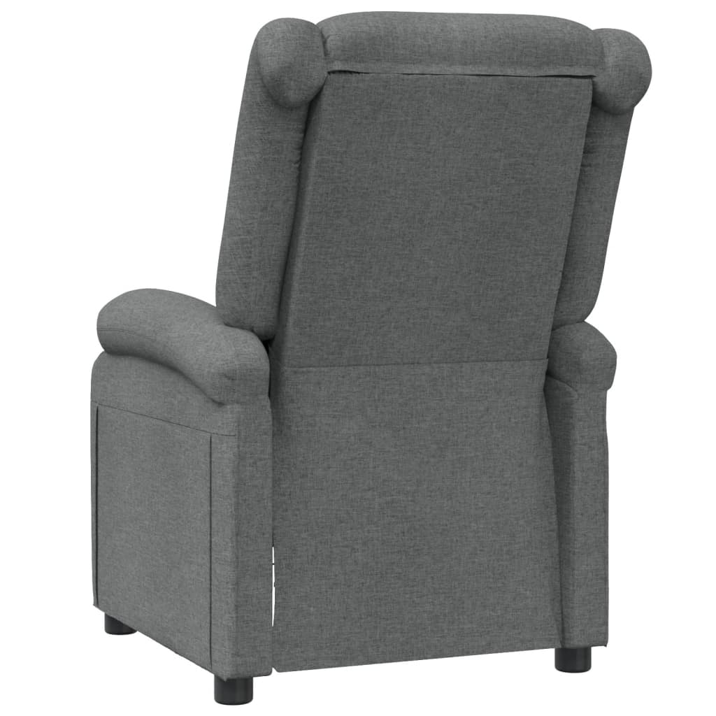 Recliner Chair Dark Grey Fabric