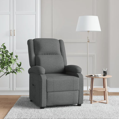 Recliner Chair Dark Grey Fabric