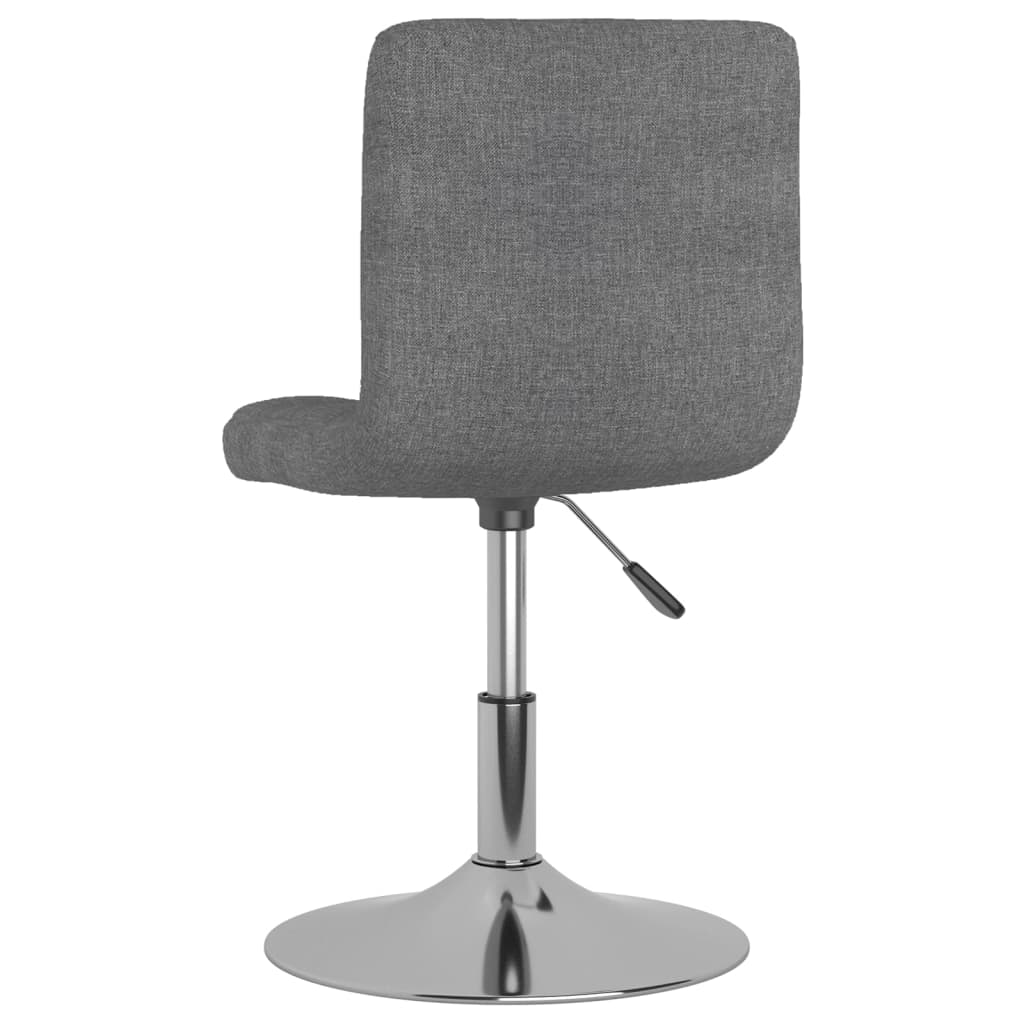 Swivel Dining Chairs 4 Pcs Light Grey Fabric