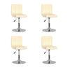 Swivel Dining Chairs 4 Pcs Cream Fabric