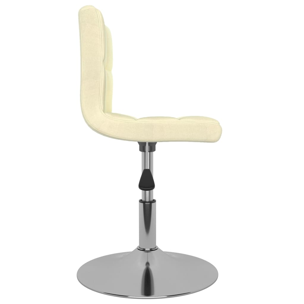 Swivel Dining Chairs 4 Pcs Cream Fabric