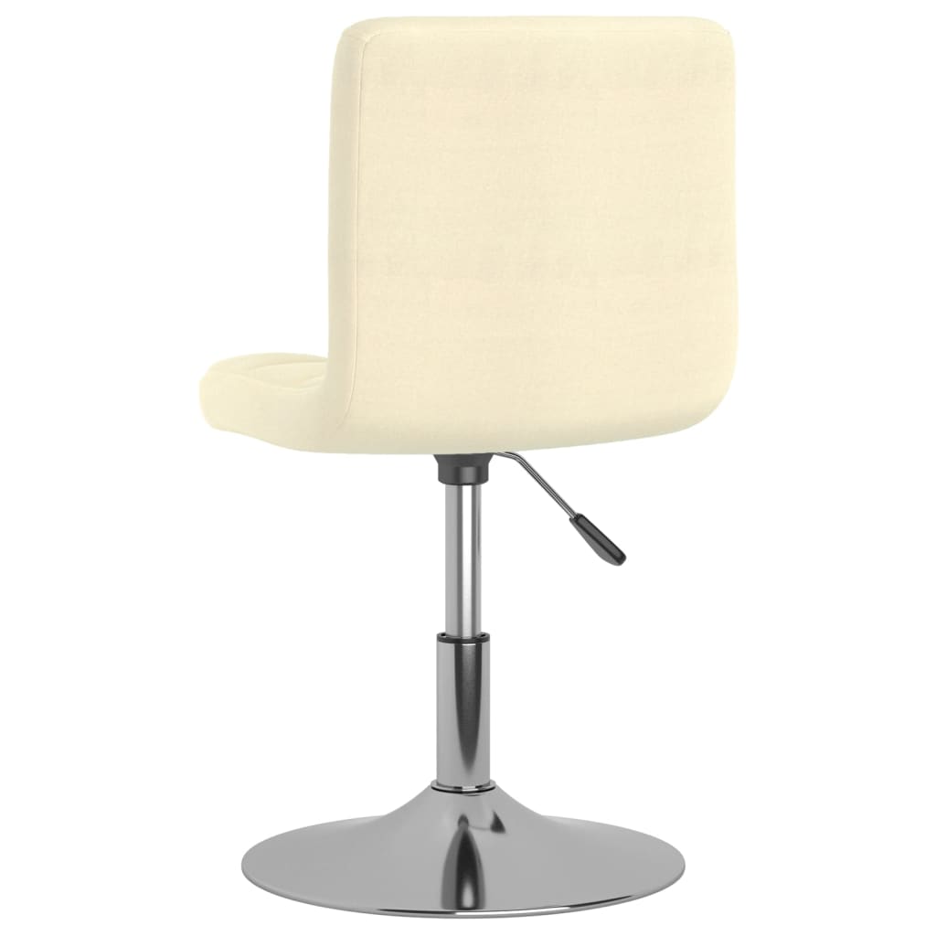 Swivel Dining Chairs 4 Pcs Cream Fabric