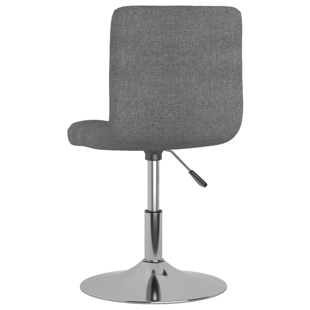 Swivel Dining Chairs 6 Pcs Light Grey Fabric