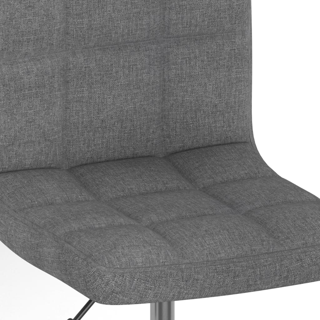 Swivel Dining Chairs 6 Pcs Light Grey Fabric