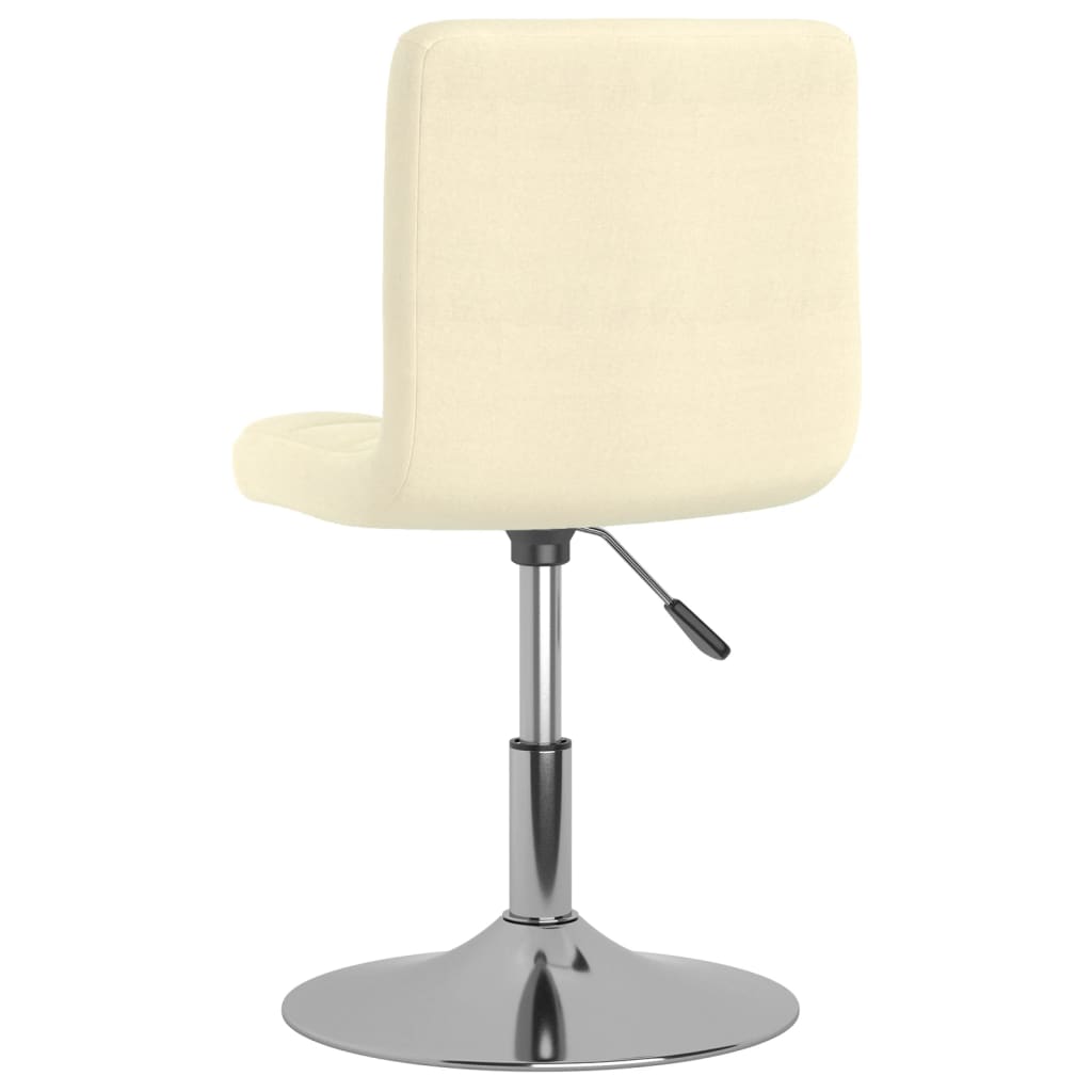 Swivel Dining Chairs 6 Pcs Cream Fabric