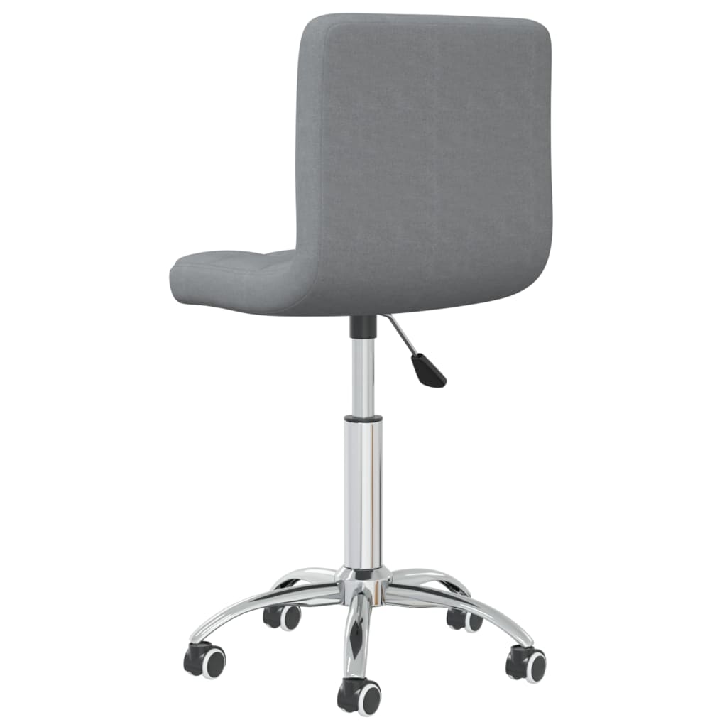 Swivel Dining Chair Light Grey Fabric