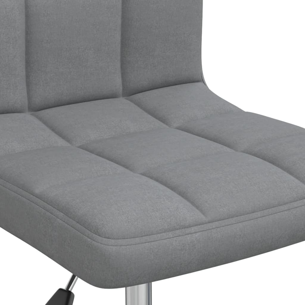 Swivel Dining Chair Light Grey Fabric