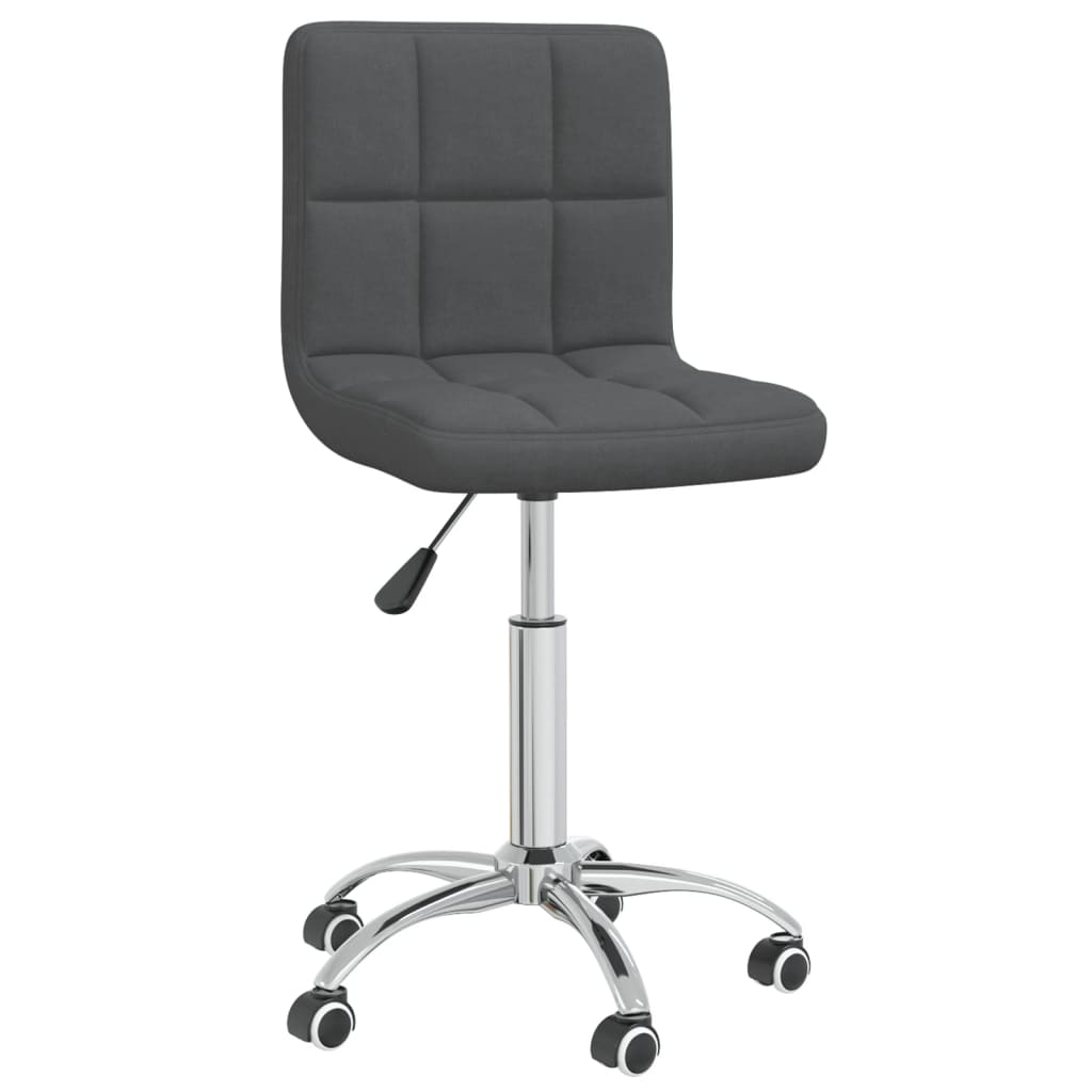 Swivel Dining Chair Dark Grey Fabric