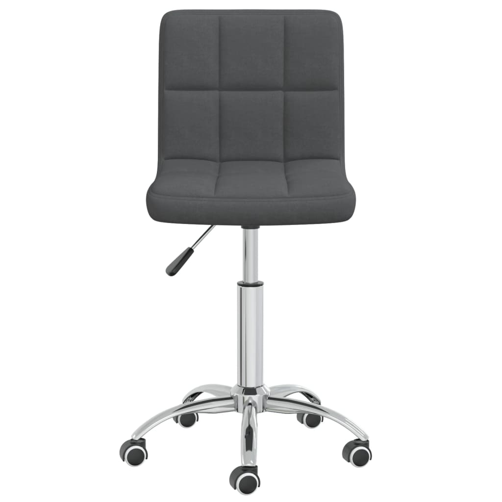 Swivel Dining Chair Dark Grey Fabric