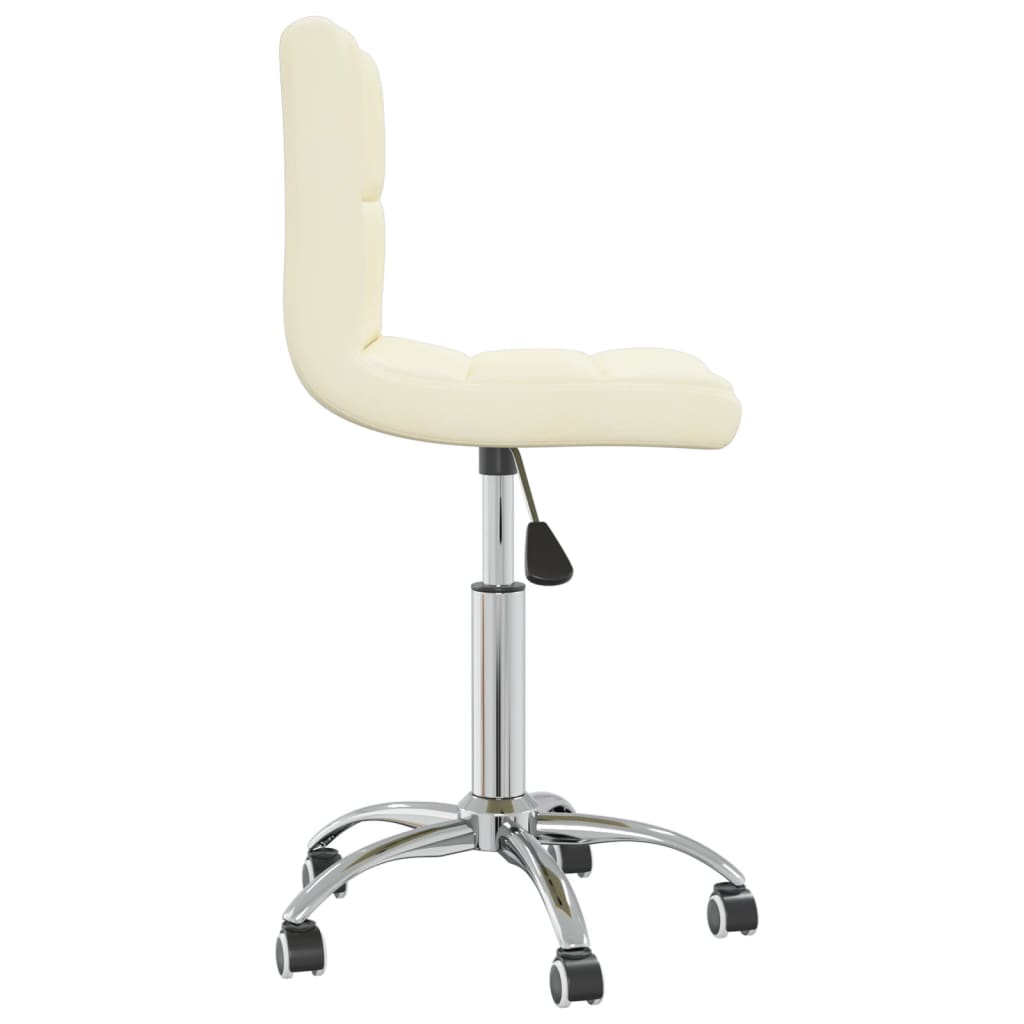 Swivel Dining Chair Cream Fabric